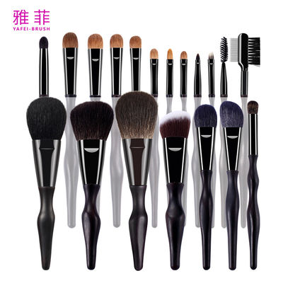 comprar 18pcs cabelo natural grande maquiagem pincel conjunto marca privada maquiagem pincel conjuntos Fabricação em linha