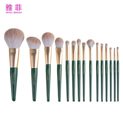 comprar 280A84915 Ferrule de ouro 15 Pcs Brush Set de maquiagem Set de pincel de madeira Fabricação em linha