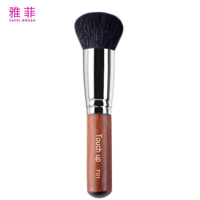 comprar F01 Maquiagem de cabra macia Pincéis para cabelo animal Tintura de cabeça redonda preta Pincel de vermelho em pó Fabricação em linha