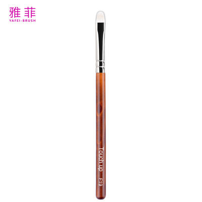 comprar F19 escova de sombra de olho única pêlo de cabra branco borracha escova de madeira alça personalizada 100% verificado Fabricação em linha
