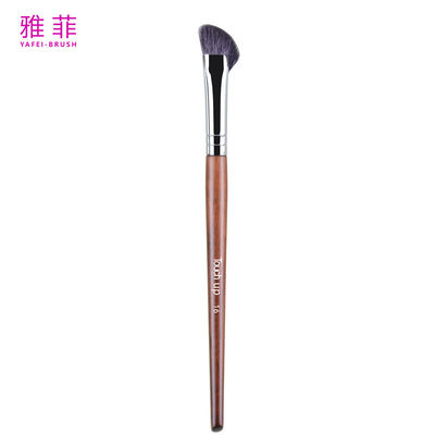 comprar Toque para cima 16 Blush em forma de ventoinha em ângulo sob os olhos Maquiagem do nariz Pincel Mão de madeira Pelo de cabra oblíquo Fabricação em linha