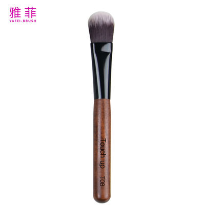 comprar T08 Material vegano sintético Multifuncional, de base única, maquiagem, escova, tubo de cobre, alça de madeira Fabricação em linha