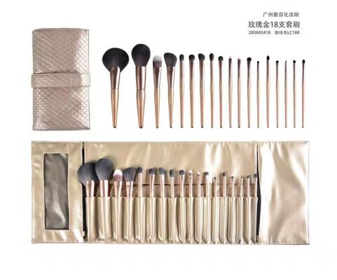 comprar 15PCS Natural Animal Hair Makeup Brush Set Ultra Soft Bristles Strong Powder Pickup Face Contour Destaque Fabricação em linha