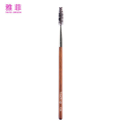F29 Pincéis de maquiagem facial para cabelo sintético Pincéis de cílios enrolados Pincel com alça de madeira