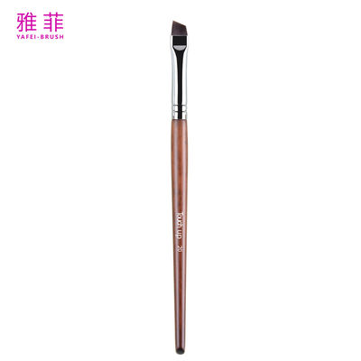 TOUCH UP 20 LOGO personalizado caneta de esmalte angular larga maquiagem plana vegana escova de madeira