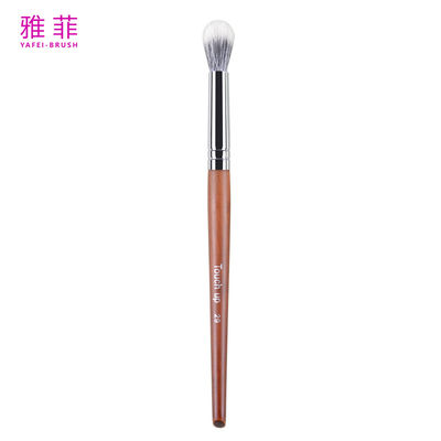 TOUCH UP 29 Blusher de mistura em pó escova de olhos logotipo personalizado cabelo de animal ferro de cobre alça de madeira qualidade premium