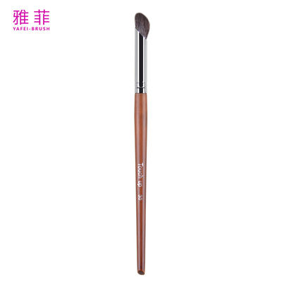 TOUCH UP 30 escova de sombra de nariz logotipo personalizado cabelo de animal ferro de cobre alça de madeira de qualidade premium OEM ODM fábrica