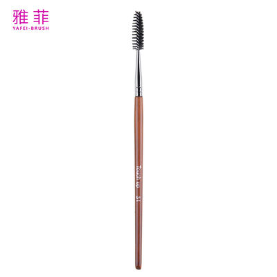 TOUCH UP 31 cílios espiral sobrancelha encaracolada escova logotipo personalizado ferro de cobre alça de madeira qualidade premium