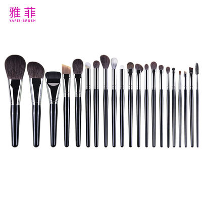 293A07026 Pincéis de Maquilhagem com Cabelo Natural de Animais 26 Peças Conjunto Profissional de Pincéis de Maquilhagem